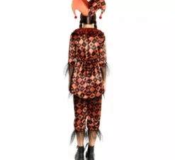 Costume da Arlecchino Malevolo Arancione per Donna