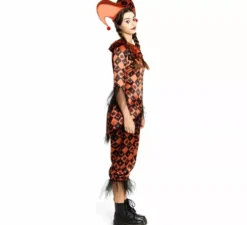 Costume da Arlecchino Malevolo Arancione per Donna