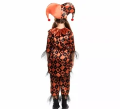 Costume da Arlecchino Malevolo Arancione per Ragazze