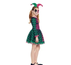 Costume da Arlecchino tricolore per bambina