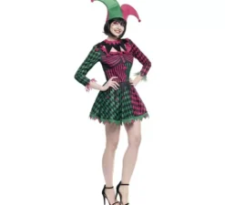 Costume da Arlecchino tricolore per donna