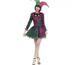 Costume da Arlecchino tricolore per donna