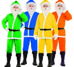 Costume da Babbo Natale arancione per uomo