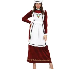 Costume da Babbo Natale con grembiule per donna