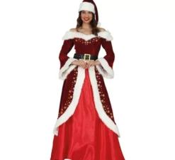 Costume da Babbo Natale con vestito lungo per donna