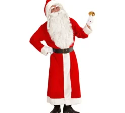 Costume da Babbo Natale in velluto super deluxe da uomo