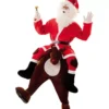 Costume da babbo natale sulle spalle di renna per adulti