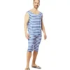 Costume da bagno retrò blu degli anni '20 per uomo