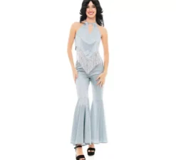 Costume da ballo da discoteca lucido per donna