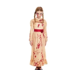 Costume da bambola assassina con cintura per bambina