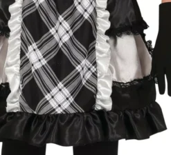 Costume da bambola di porcellana a quadretti per bambina