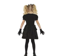 Costume da bambola di porcellana a quadretti per bambina
