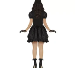 Costume da bambola di porcellana a quadretti per donna