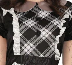 Costume da bambola di porcellana a quadretti per donna