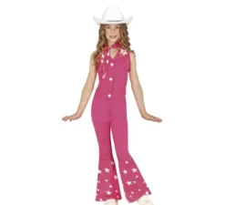 Costume da bambola rosa da cowgirl per ragazza
