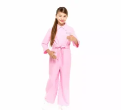 Costume da bambola rosa famosa per bambine