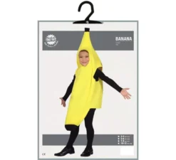 Costume da banana gigante gialla per bambini