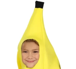 Costume da banana gigante gialla per bambini