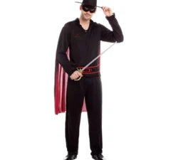 Costume da Bandit Z nero con mantello per uomo