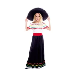 Costume da bellezza messicana con gonna per bambina