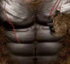 Costume da Big Kong nero con maschera gonfiabile per adulti