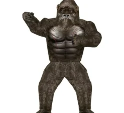 Costume da Big Kong nero con maschera gonfiabile per adulti