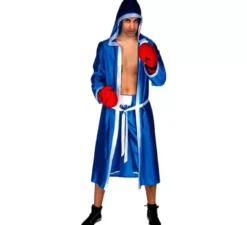 Costume da boxer blu per un uomo
