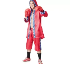Costume da boxer rosso per un uomo