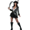 Costume da Bucaniere di bellezza marrone e bianco per donna