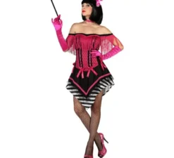 Costume da cabaret fucsia per donna