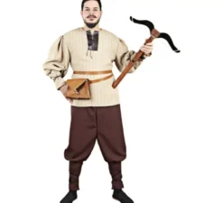 Costume da cacciatore medievale beige per uomo