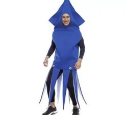 Costume da calamaro blu per uomo