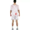 Costume da calciatore zombie bianco per uomo