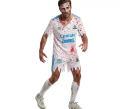 Costume da calciatore zombie bianco per uomo
