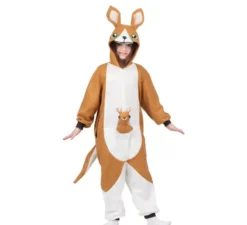 Costume da Canguro o Pigiama con cappuccio e peluche per bambini