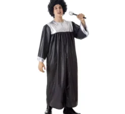 Costume da cantante gospel argento da uomo