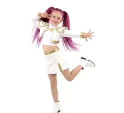 Costume da cantante K-Pop bianco per bambina