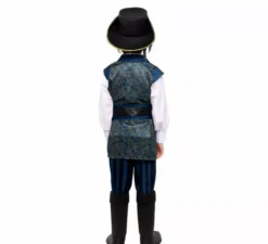 Costume da capitano pirata blu per bambini