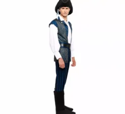 Costume da capitano pirata blu per uomo