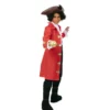 Costume da capitano pirata rosso con cintura per bambino