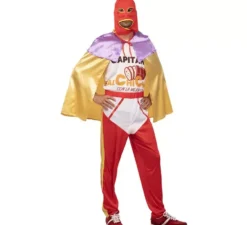 Costume da Capitan Salsiccia con mantello per uomo