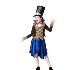 Costume da Cappellaio Matto con giacca per bambina