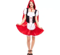 Costume da Cappuccetto Rosso con grembiule per donna