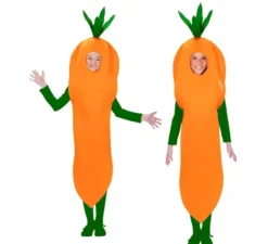 Costume da carota intera per bambini e ragazzi