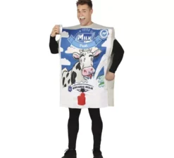 Costume da cartone di latte per adulto