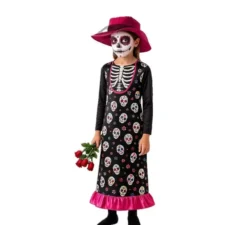 Costume da Catrina con cappello per bambina
