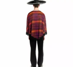 Costume da Catrina messicana o poncho per uomo