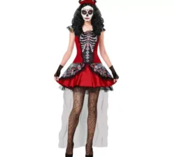 Costume da Catrina per il Giorno dei Morti con velo per donna