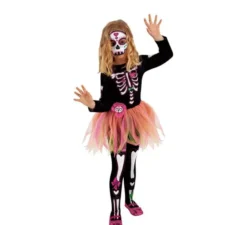 Costume da Catrina Rosa con Tutú per bambina