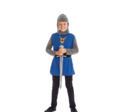 Costume da cavaliere medievale blu per bambino